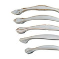 thumbnail image 4 of TOP-MAX 3PCS Vintage Zinc Alloy Handle White Cabinet Pulls Replacement Puller for Drawer Dresser, 4 of 8