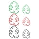 thumbnail image 1 of juegos de soportes para plantas Monstera, con forma única de Monstera, para plantas de exterior e interior, 1 of 7