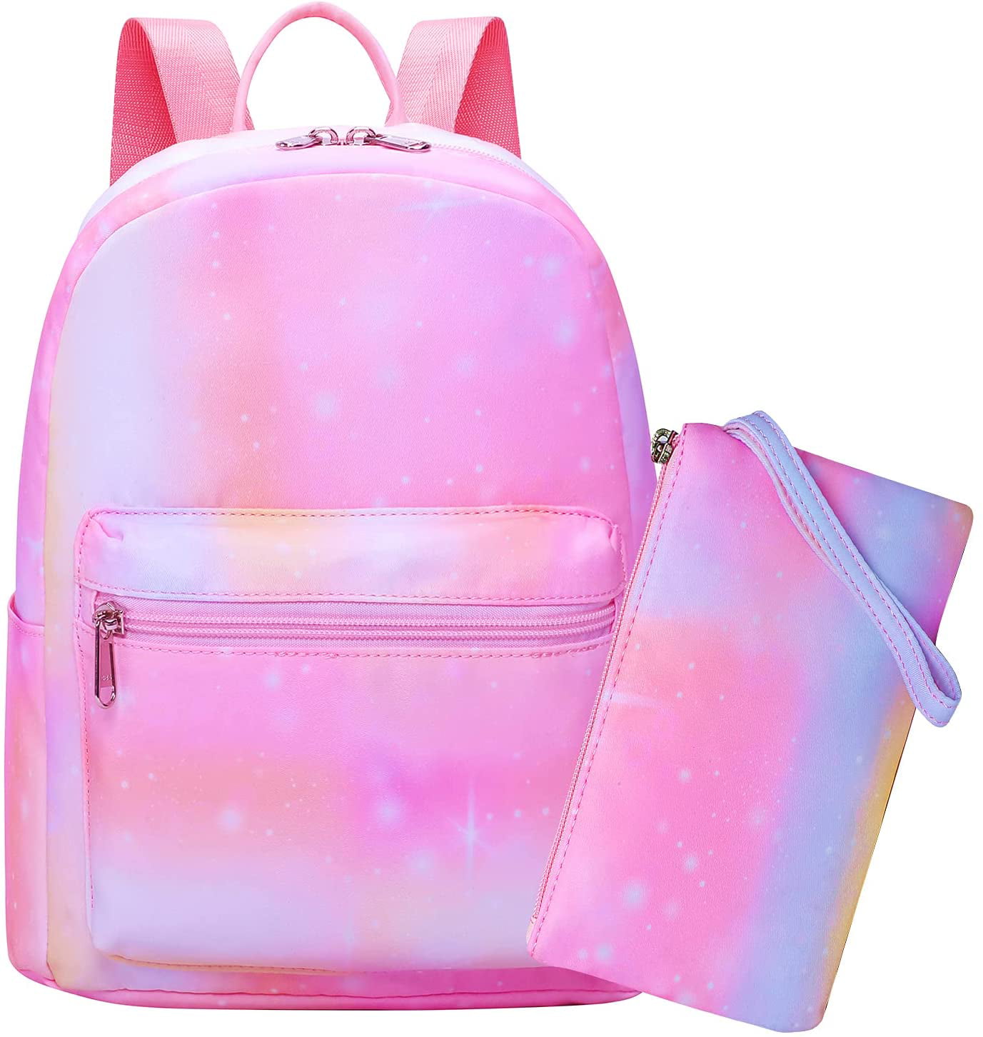 Mini Backpack Set Fashion bookbags with Purse wallet backpack wallet set for Women Teens School Travel Bag Black 
