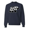 thumbnail image 2 of Wild Bobby, Mama Bear Animal Design, Animal Lover, Unisex Crewneck Graphic Sweatshirt, Navy, Small, 2 of 4