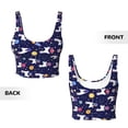 thumbnail image 6 of Goofa Lama in Space Printed Sports Bras for Women, High Impact Running Bra Workout Crop Tank Tops Longline Sports Bra Push up-Small, 6 of 9
