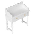 thumbnail image 3 of Escritorio para casa de muñecas, mesa de casa de muñecas en miniatura de madera vívida, decoración de muebles, color blanco, 1:12, 3 of 5