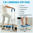 thumbnail image 5 of Step Stool with Adjustable Handle, Non-Slip Heavy Duty Step Stool for Elderly Holds 350 lbs, for Kitchen, Bathroom, Bedroom, Blue, Steel, 5 of 8