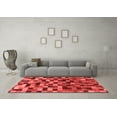 thumbnail image 3 of Ahgly Company Indoor Rectangle Checkered Red Modern Area Rugs, 2' x 3', 3 of 4