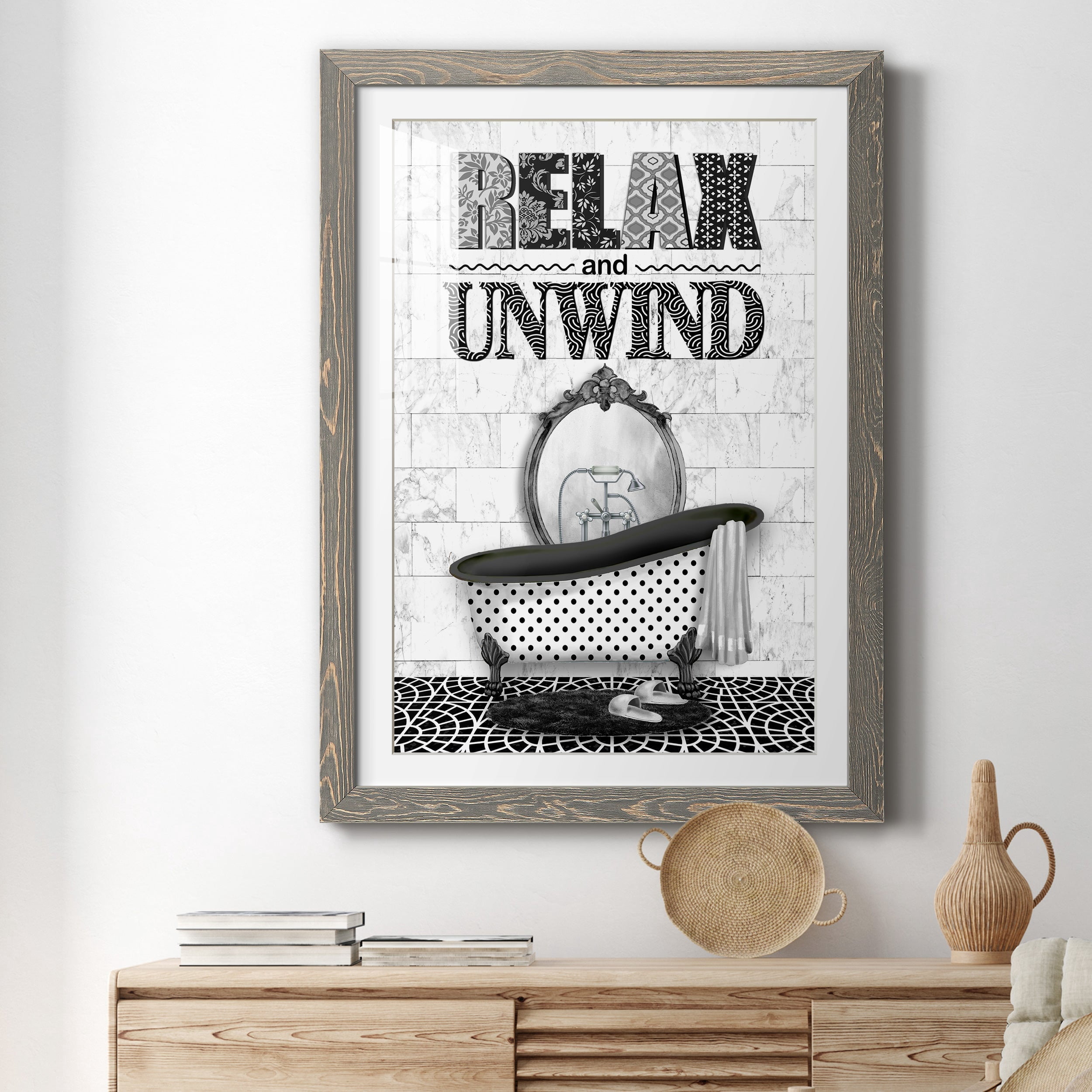 Relax and Unwind - Premium Framed Print - Distressed Barnwood Frame - Ready to Hang