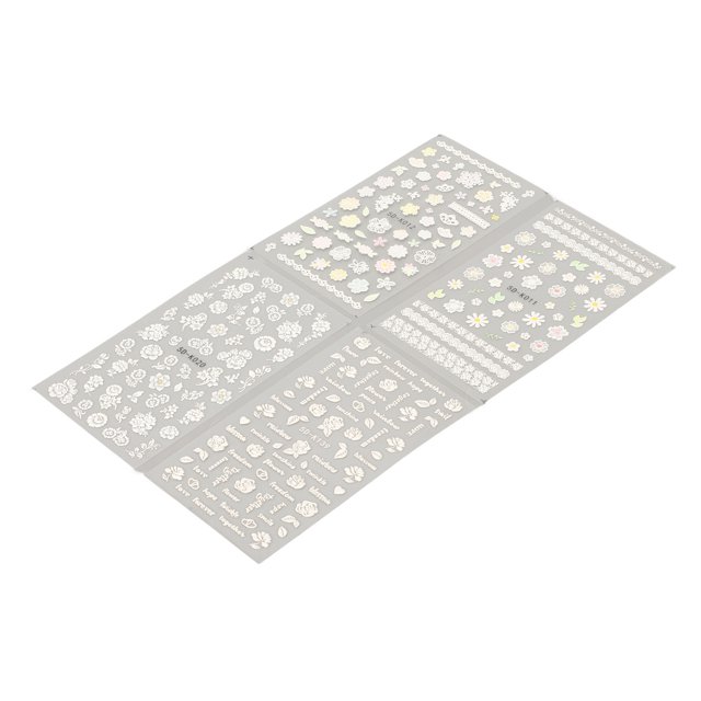 Pegatinas de papel para uñas, 4 pegatinas para decoración de uñas, kit de pegatinas para uñas D, pegatinas adhesivas para uñas, diseño revolucionario