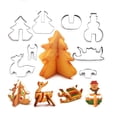 thumbnail image 3 of Molde cortador de acero inoxidable, 18 piezas cortadores de galletas navideñas molde D cortadores de galletas navideñas elaborados por expertos, 3 of 10