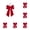 Red2, variant on 5pcs Pre-Tied Red Bows with Hanging Loops for Gift Wrapping, Xmas Tree Decor, Weddings, Christmas Boxes, and Holiday Party Supplies for Home and Office Use Throughout the Season