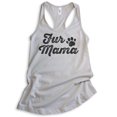 thumbnail image 1 of Fur Mama Tank Top, Ladies Racerback Tank Top, Cute Dog Tank, Dog Mama Tank, Pet Tank, Pet Owner Tank, Silver Gray, X-Large, 1 of 3