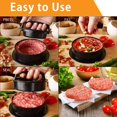 thumbnail image 4 of Burger Press Hamburger Press Patty Maker 3-in-1 Non Stick Stuffed Burger Press Different Size Hamburger Patty Molds for Grilling and Cooking Kitchen Barbecue Tool, 4 of 9