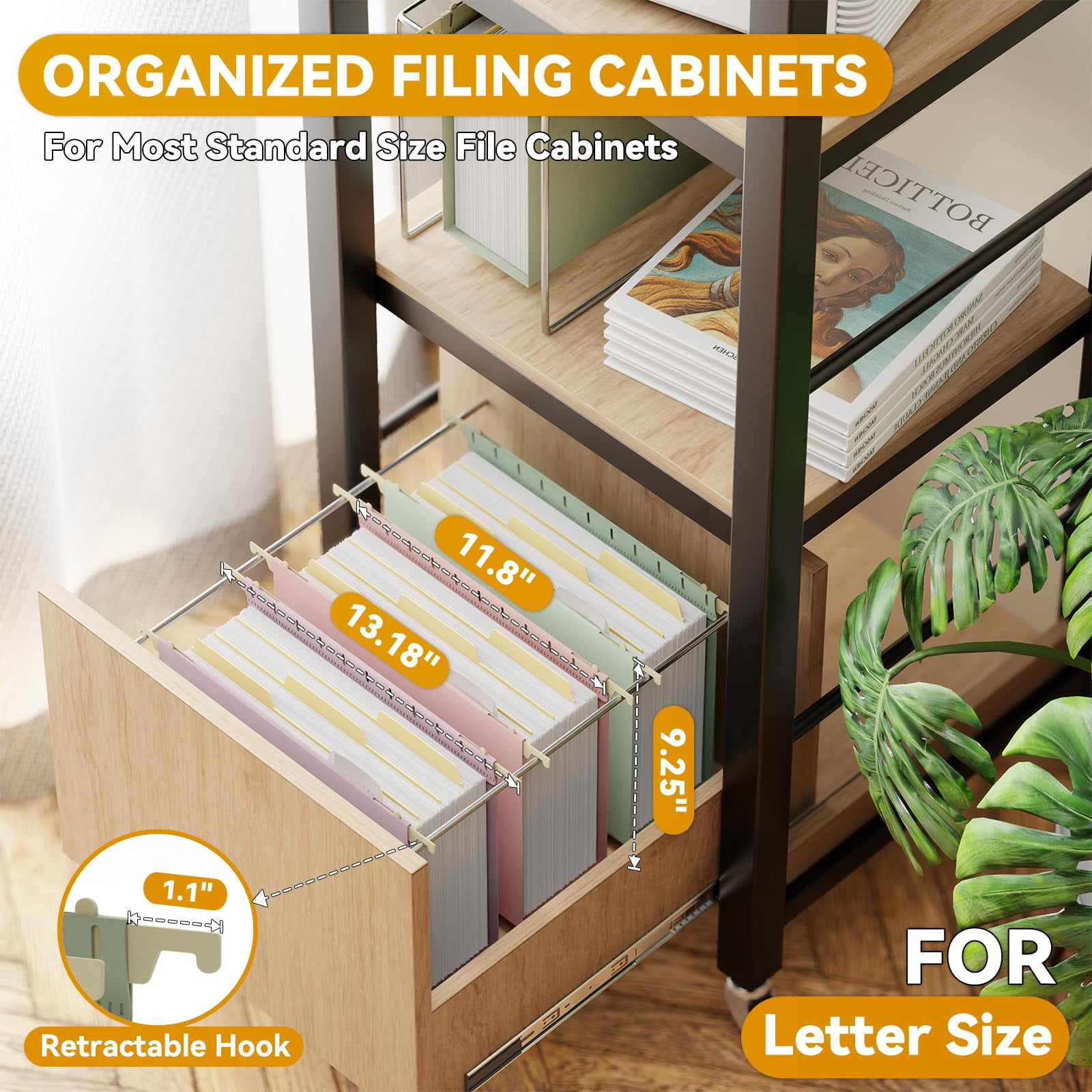 Plastic High Capacity Hanging File Folders 12 Pack Heavy Duty 3" Expanding Hang Accordian Folder Letter Size Sturdy Filing Cabinet With Tabs Pastel Work Organizer For Bulky