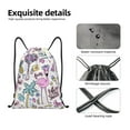 thumbnail image 4 of Saiise Summer with Flamingo Pattern Sports Drawstring Backpack - String Swim Gym Bag with Wet Proof Pocket for Women&Men-Medium, 4 of 6