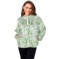 thumbnail image 6 of Iauyy Women's (s-xl) Pockets Fuzzy Sweatshirt -Double Plush Run Loose-fitting Hooded Sweater Design Wind Warmth for Sport Casual Leisure Jogging,Leaves and Branches, 6 of 8