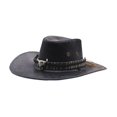 thumbnail image 1 of Sombrero de vaquero perfecl de ala ancha para adultos Negro, 1 of 8