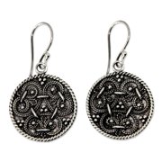 NOVICA Sterling silver dangle earrings, 'Denpasar Treasure'