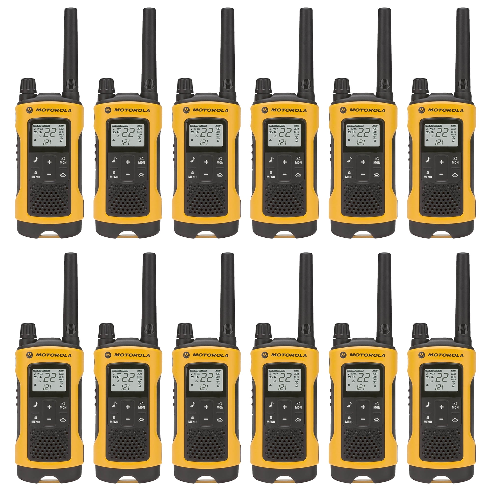 Milímetro falta pista Motorola Talkabout T402 Two-Way Radios, 35-mile Range, Walkie Talkie (12  Pack), Yellow - Walmart.com