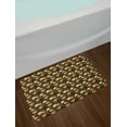 thumbnail image 2 of Hibiscus Bath Mat, Vintage Tropic Jungle Foliage with Colorful Flowers and Exotic Leaves, Plush Bathroom Decor Mat with Non Slip Backing, 29.5" X 17.5", Dark Brown Multicolor, by Ambesonne, 2 of 2