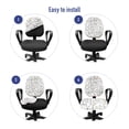 thumbnail image 4 of Geometric Office Chair Slipcover, Shapes Illustration with Polka Dots Ovals Modernist Design, Protective Stretch Decorative Fabric Cover, Standard Size, Charcoal Grey Blush, by Ambesonne, 4 of 5