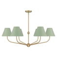 thumbnail image 6 of XAV-B9316-VG-GR Crystorama Lighting Xavier - 6 Light Chandelier-14.25 Inch Tall and 40 Inch Wide-Vibrant Gold/Green Finish, 6 of 7