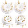 thumbnail image 1 of Generic 4Pcs 9-Pin Electronic Plated Tube Socket Ceramic Vacuum Tube Base, 1 of 6