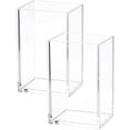 thumbnail image 1 of Paquete de 2 vasos acrílicos transparentes para lápices, soporte para brochas de maquillaje, accesorios de escritorio acrílicos, 1 of 8