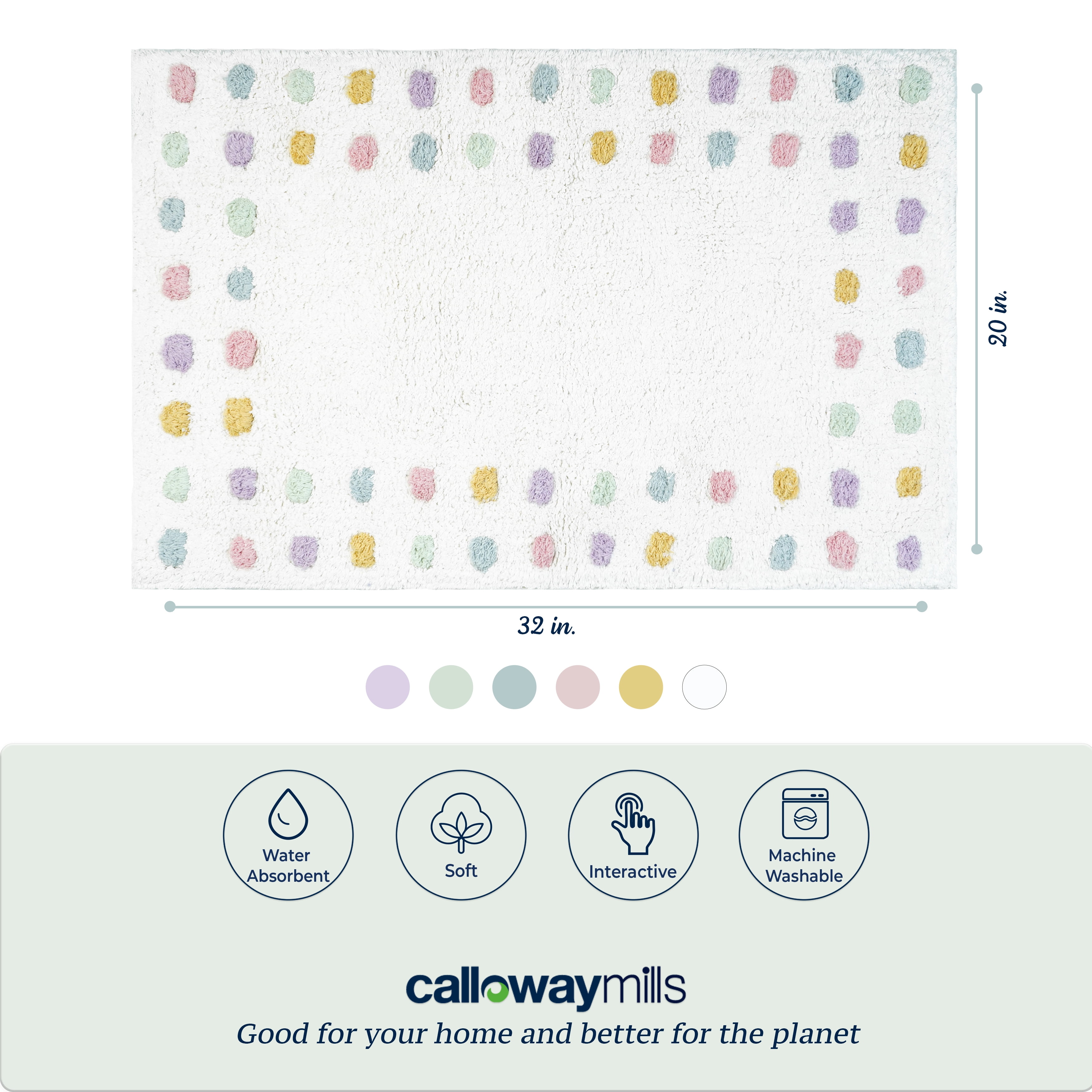 Calloway Mills 114222032 Confetti 20" x 32"