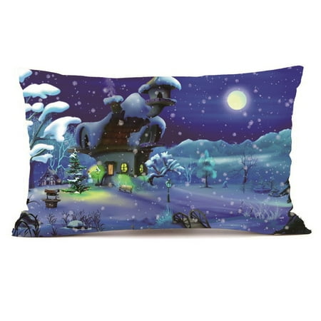 Shop Throw Pillows Hot Sale Merry Christmas Home Shops Sofa Bed Car Seat Rectangle Throw Pillow Case Decorative Cushion Cover Xmas Home Festival Decoration Supplies ()