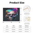 thumbnail image 2 of Kdxio Modern Abstract Colorful Skull B Pattern Canvas Wall Art for Living Room Wall Decor for Bedroom Bathroom Modern Framed Canvas Art Prints Ready to Hang,Horizontal, 2 of 6