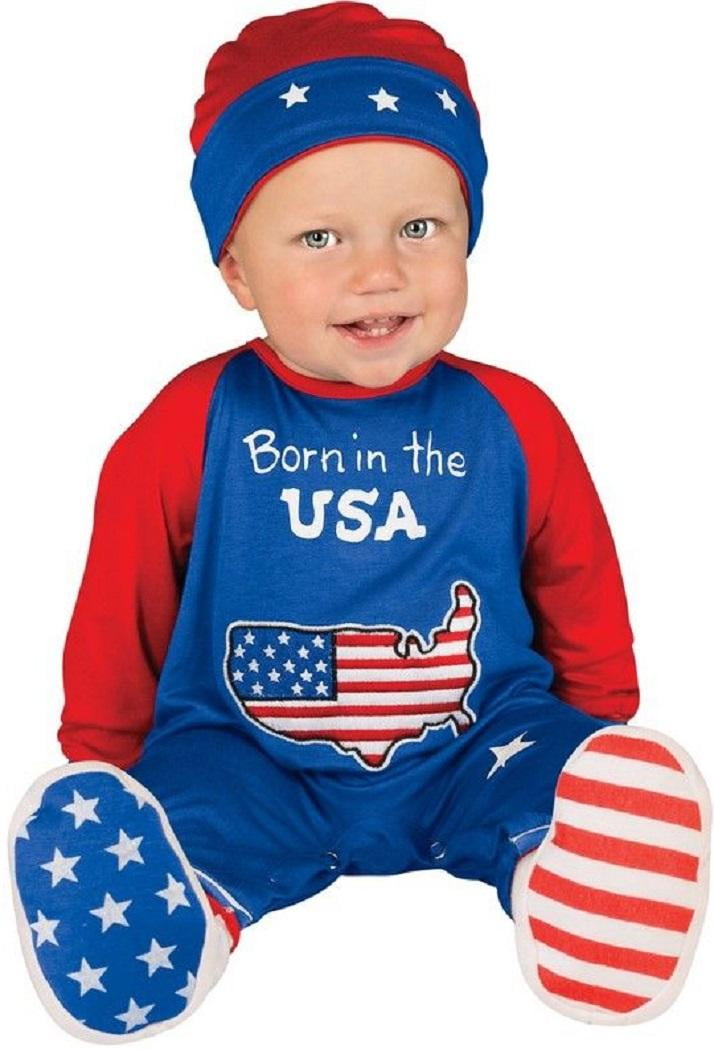 Pint Size Patriot Baby USA July 4th Fancy Dress Halloween Toddler Child Costume 