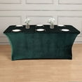 thumbnail image 6 of BalsaCircle 6 ft Hunter Green Premium Velvet Rectangular Tablecloth Fitted Table Cover Wedding Linens Party Supplies, 6 of 8