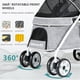 thumbnail image 3 of Cochecito para mascotas con marco plegable Rueda delantera de rotación de 360 ° Cubierta de so Carevas Paseante, 3 of 7