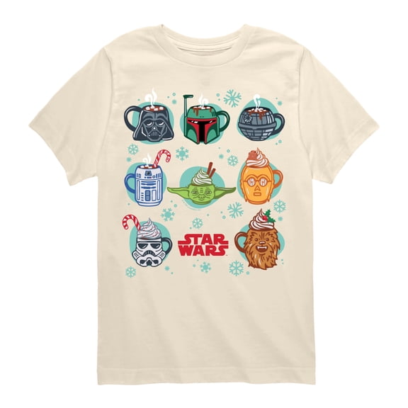Star Wars - Christmas Mugs - Youth Boys Short Sleeve Graphic T-Shirt
