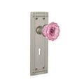 thumbnail image 2 of Nostalgic Warehouse Miscrp_Dd_Kh Mission Solid Brass Rose Dummy Door Knob Set - Grey, 2 of 5