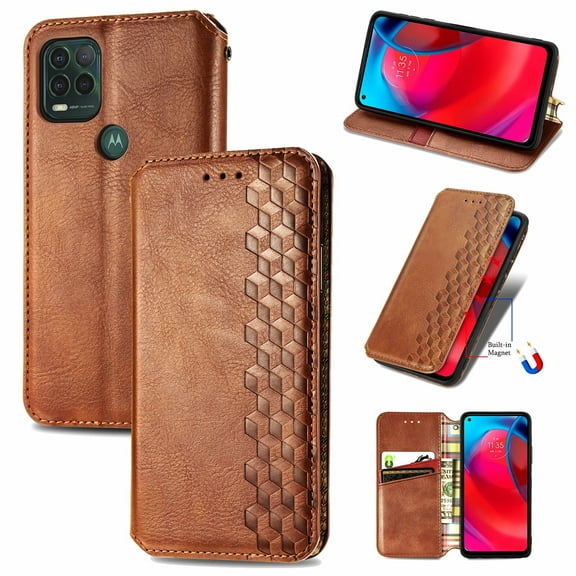 Case for Motorola Moto G Stylus 5G Flip Cover Wallet Flip Cover Magnetic Protective - Marron