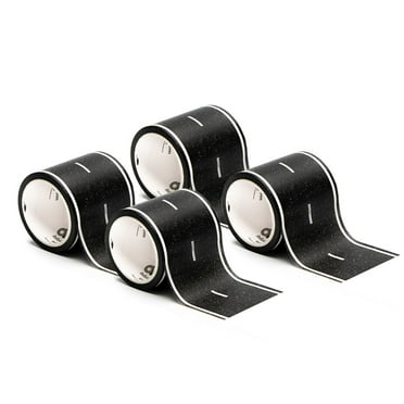 PlayTape Black Road Tape for Kid's Toy Cars and Vehicles, 4 pack of 30 ft. x 2 inch rolls