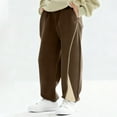 thumbnail image 5 of SERTG Boys Color Block Jogger Pants Loose Fit Outdoor Fashion Casual Spring Summer Breathable Trousers for Kids(Brown,3-4 Years), 5 of 6