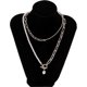 thumbnail image 4 of Retro Layered Pearl Necklace Paper Clip Chain Choker Necklaces OT Buckle Necklace Jewelry for Women and Girls, 4 of 5