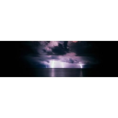 Lightning Bolts Over Gulf Coast Florida USA Poster