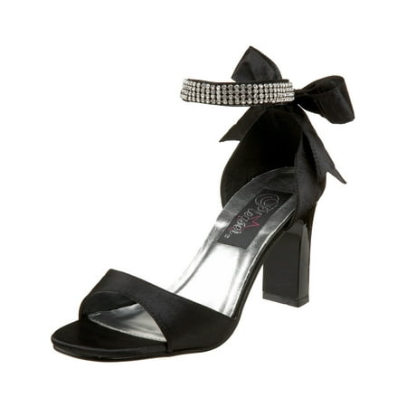 Evening High Heels - 3 1/4 Inch Sexy High Heel Shoe Evening Shoe Closed Back Sandal Style With Bow