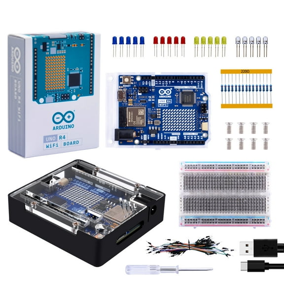 52Pi Metal Case for Arduino UNO R4 with Student Starter Kit for Arduino R4 WiFi