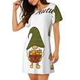 thumbnail image 2 of Lsque Hello Autumn Pattern Nightgowns for Women Sleep Shirts Short Sleeve Nightshirt Pullover Nightdress Soft Sleepwear Relaxed Fit Nightdress, 2 of 6