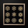 thumbnail image 4 of 1set 9pcs 1.6x1.6 inch Golden Metal Stickers Star of David Metal Stickers Self Adhesive Stickers Symbolic Theme Epoxy Stickers Star Pyramid Sticker for DIY Scrapbooks Epoxy Resin Decoration, 4 of 6