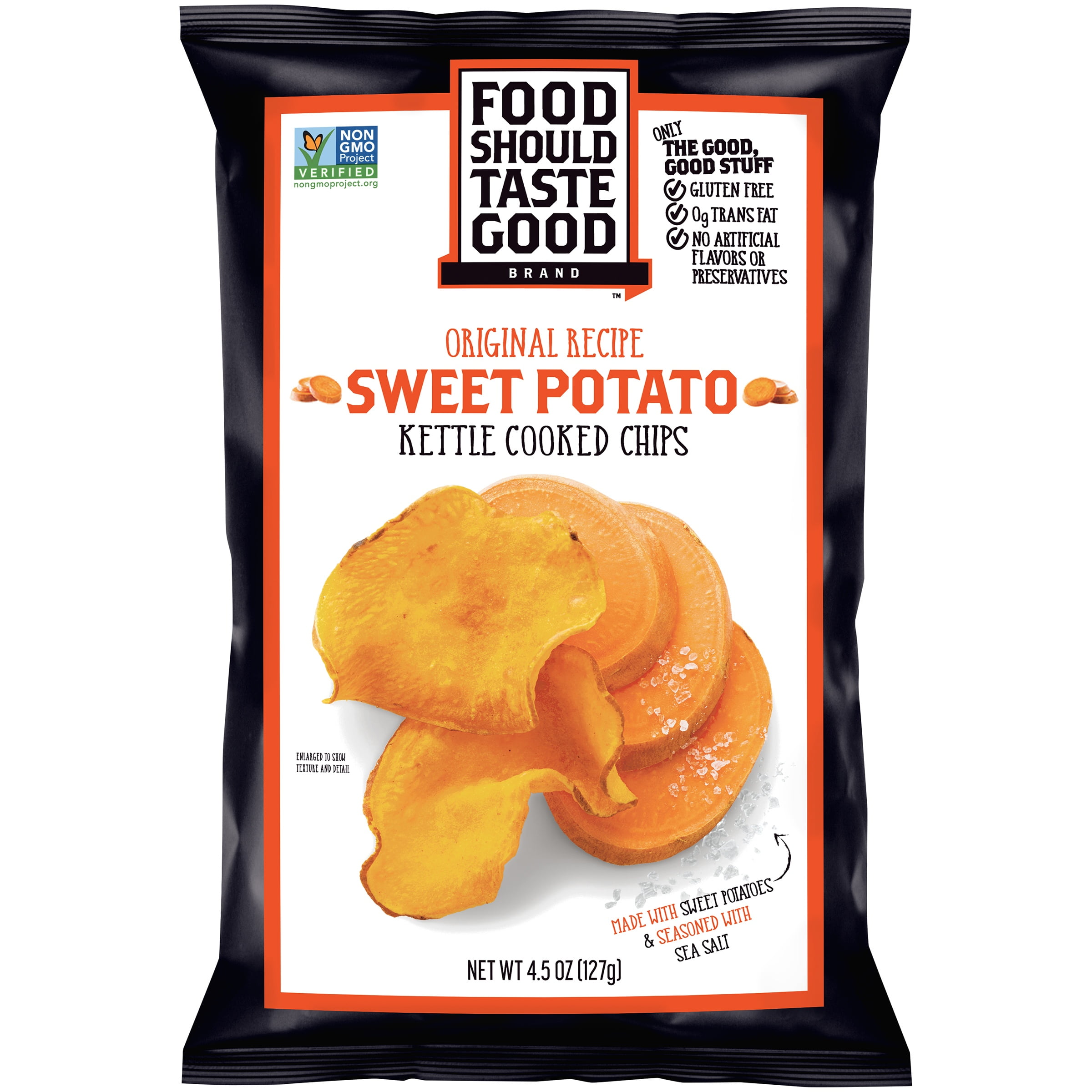 Food Should Taste Good Sweet Potato Chips Gluten Free non-GMO Kettle Cooked Original... by Food Should Taste Good, Inc.