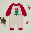 thumbnail image 2 of yocbz Newborn Santa Outfit Boy Newborn Infant Baby Boy My 1st Christmas Clothes Rompers Plaid Jumpsuit Overalls Outfits Beige,Size for 3-6 Months, 2 of 8