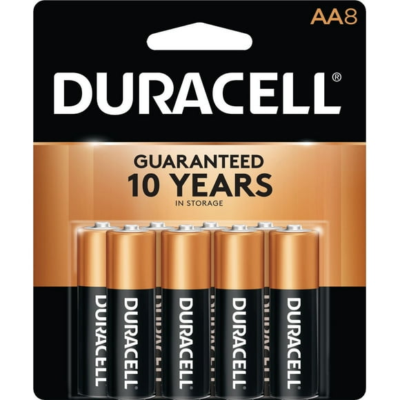 Duracell 1.5V Coppertop Alkaline, AA Batteries, 8 Pack