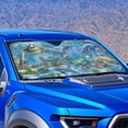 thumbnail image 4 of Xixirimido Car Windshield Sun Shade Foldable Sunshade Front Window Cover Sun Visor for Trucks SUVs Sedan Universal Car Interior Accessories, Sea Turtle Fishes Dolphin Undersea, 4 of 8