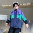 thumbnail image 4 of Kids New Autumn Clothing Spring Hooded Coat Jacket Korean Baby Boy Jacket Children Teen Patchwork Fashion Outerwear 8 10 12 14 Y, 4 of 6