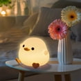 thumbnail image 6 of DAMAI Cute Duck Night Light, Animal Silicone Rechargeable Table Lamp Bedside Lamp with Touch Sensor, 2 Levels Dimmable Room Decor, Funny Lamp Gift for Girls Boys, 6 of 8