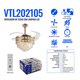 thumbnail image 2 of Ventilador de Techo con Lámpara LED Megaluz VTL202105, 2 of 2