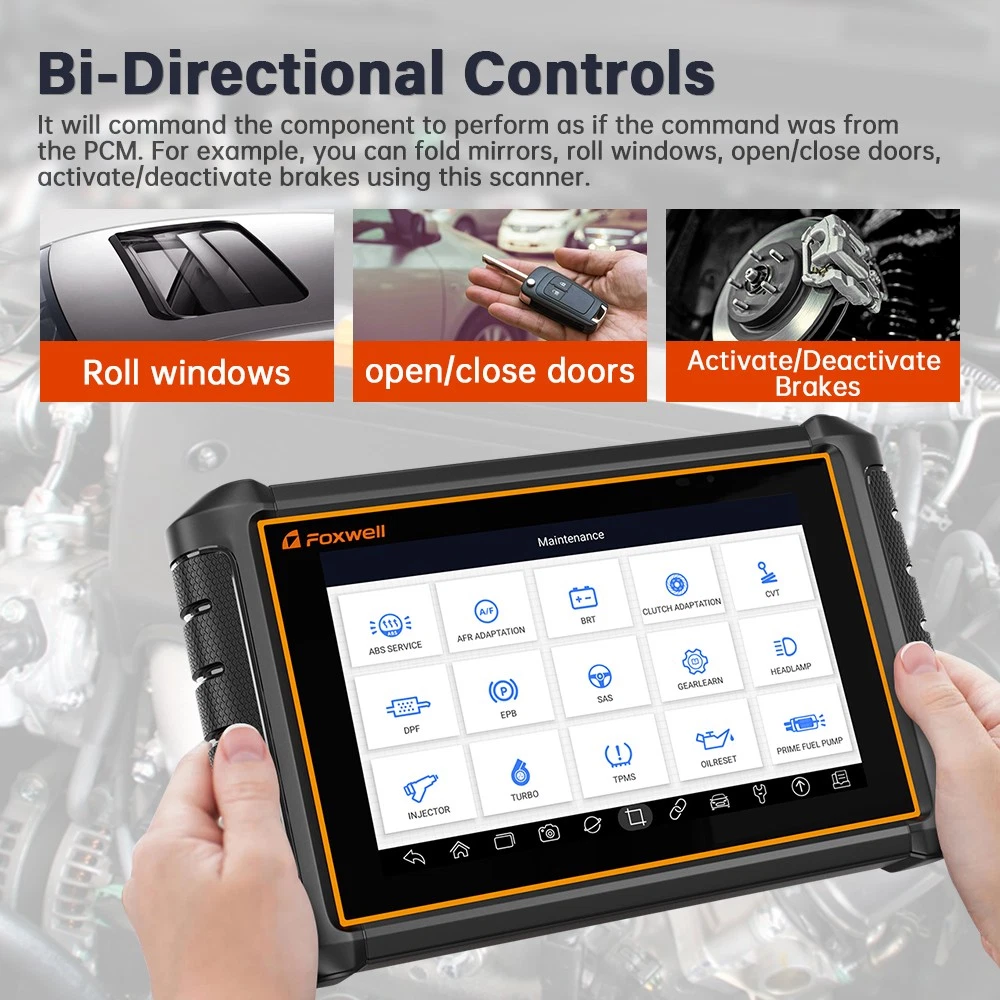 FOXWELL GT65 OBD2 Scanner All System Bidirectional Diagnostic Tool ECU Cod-ing with 24+ Resets, 2 Years Free Upgrade